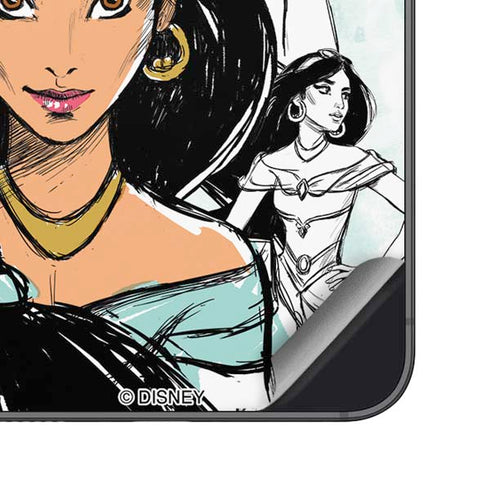 Disney Princess Jasmine Sketch Galaxy S25 Skin